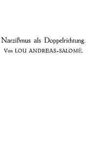 Cover of Narzißmus als Doppelrichtung