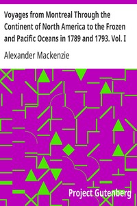 Cover of Voyages from Montreal Through the Continent of North America to the Frozen and Pacific Oceans in 1789 and 1793. Vol. I