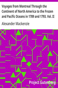 Cover of Voyages from Montreal Through the Continent of North America to the Frozen and Pacific Oceans in 1789 and 1793. Vol. II