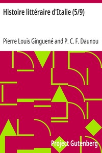 Cover of Histoire littéraire d'Italie (5/9)