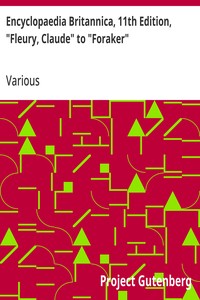 Cover of Encyclopaedia Britannica, 11th Edition, "Fleury, Claude" to "Foraker" Volume 10, Slice 5