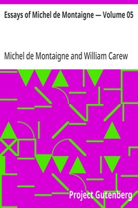 Cover of Essays of Michel de Montaigne — Volume 05