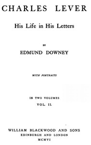 Cover of Charles Lever, His Life in His Letters, Vol. II