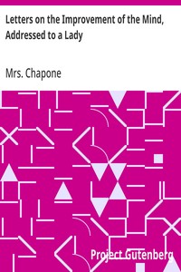 Cover of Letters on the Improvement of the Mind, Addressed to a Lady