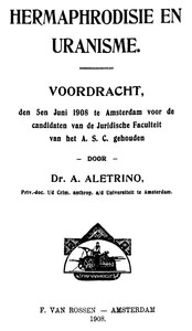 Cover of Hermaphrodisie en Uranisme