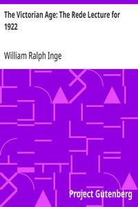Cover of The Victorian Age: The Rede Lecture for 1922