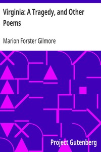 Cover of Virginia: A Tragedy, and Other Poems