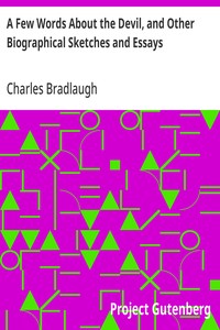 Cover of A Few Words About the Devil, and Other Biographical Sketches and Essays