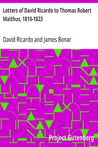 Cover of Letters of David Ricardo to Thomas Robert Malthus, 1810-1823