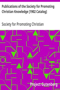 Cover of Publications of the Society for Promoting Christian Knowledge [1902 Catalog]