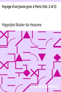 Cover of Voyage d'un jeune grec à Paris (Vol. 2 of 2)