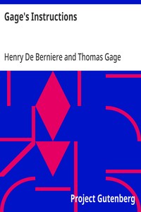 Cover of Gage's Instructions