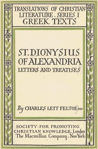 Cover of St. Dionysius of Alexandria: Letters and Treatises