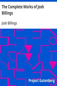 Cover of The Complete Works of Josh Billings