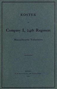 Cover of Roster of Company I, 24th Regiment, Massachusetts Volunteers
