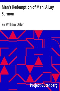 Cover of Man's Redemption of Man: A Lay Sermon