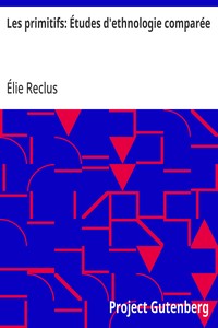 Cover of Les primitifs: Études d'ethnologie comparée