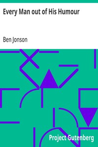 Cover of Every Man out of His Humour