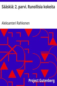 Cover of Sääskiä: 2. parvi. Runollisia kokeita