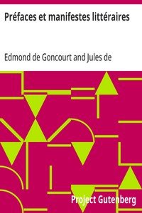 Cover of Préfaces et manifestes littéraires