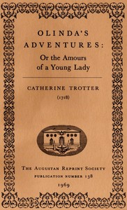 Cover of Olinda's Adventures: or the Amours of a Young Lady