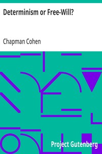 Cover of Determinism or Free-Will?