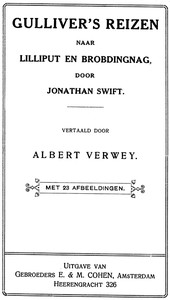 Cover of Gulliver's Reizen naar Lilliput en Brobdingnag