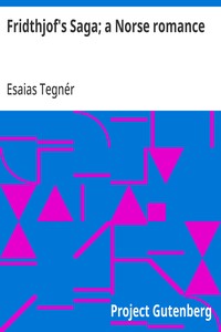 Cover of Fridthjof's Saga; a Norse romance