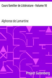 Cover of Cours familier de Littérature - Volume 10
