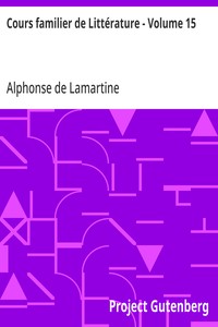 Cover of Cours familier de Littérature - Volume 15