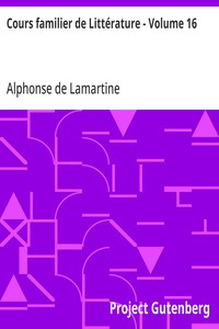 Cover of Cours familier de Littérature - Volume 16