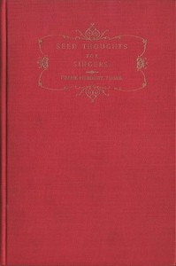Cover of Seed Thoughts for Singers