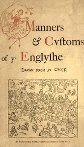 Cover of Manners & Cvstoms of ye Englyshe Drawn from ye Qvick