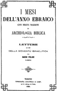 Cover of I mesi dell'anno ebraico