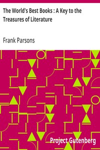 Cover of The World's Best Books : A Key to the Treasures of Literature