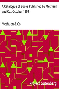 Cover of A Catalogue of Books Published by Methuen and Co., October 1909