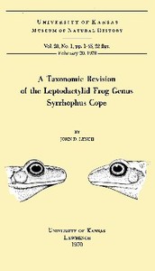 Cover of A Taxonomic Revision of the Leptodactylid Frog Genus Syrrhophus Cope