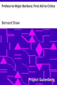 Cover of Preface to Major Barbara: First Aid to Critics