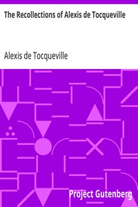 Cover of The Recollections of Alexis de Tocqueville
