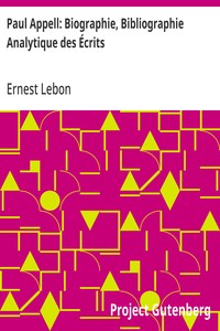 Cover of Paul Appell: Biographie, Bibliographie Analytique des Écrits