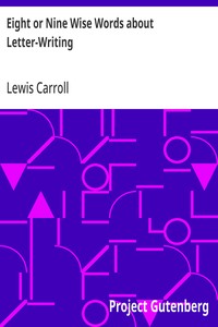 Cover of Eight or Nine Wise Words about Letter-Writing