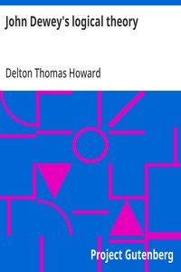 Cover of John Dewey's logical theory