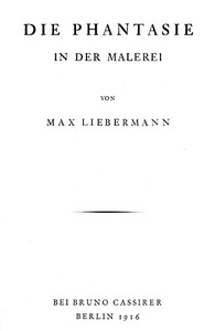 Cover of Die Phantasie in der Malerei