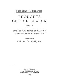 Cover of Thoughts Out of Season, Part II
