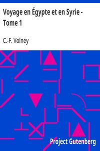 Cover of Voyage en Égypte et en Syrie - Tome 1
