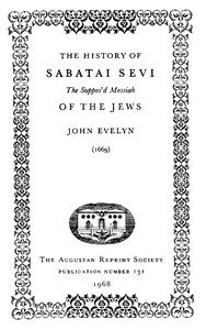 Cover of The History of Sabatai Sevi, the Suppos'd Messiah of the Jews