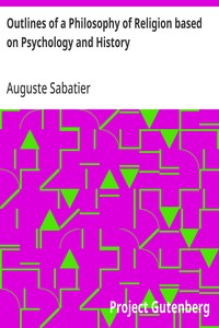 Cover of Outlines of a Philosophy of Religion based on Psychology and History