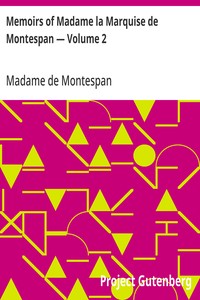 Cover of Memoirs of Madame la Marquise de Montespan — Volume 2