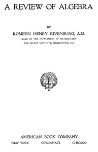 Cover of A Review of Algebra