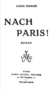 Cover of Nach Paris! Roman